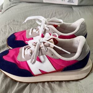 New Balance Fuchsia and Navy Sneakers